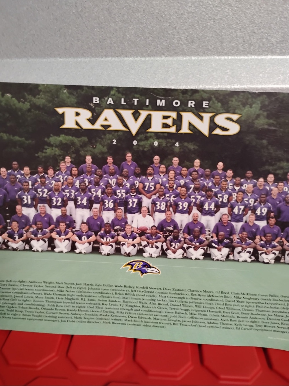Baltimore Ravens 2004 Team Poster - Purple and Gold
